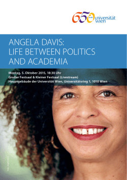 AngelA DAvis: life between Politics AnD AcADemiA