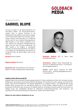 GABRIEL BLUME - Goldbach Media