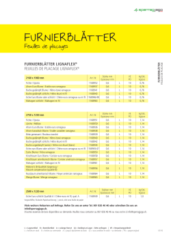 Produktblatt Furnierblätter