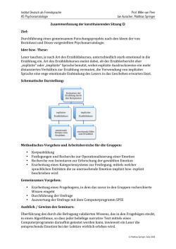 Institut Deutsch als Fremdsprache Prof. Willie van Peer HS