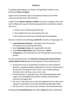 Statement Für gelingende Beteiligung von Kindern und