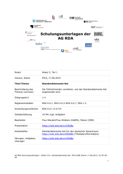 Standardelemente-Set - Zeitschriftendatenbank