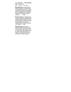 H.W. Schneller Mys Vaterhus Text: Jakob D&uuml;sel Mys liebste Hus uf