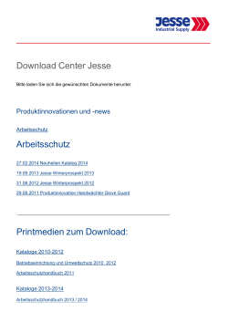 Center Jesse Arbeitsschutz Printmedien zum Download: