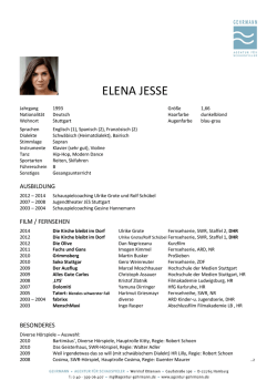 elena jesse - Agentur GEHRMANN