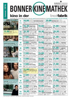 Januar 2016 - Bonner Kinemathek