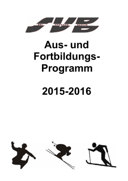 Aus- und Fortbildungsprogramm 2015-2016