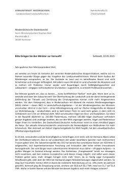 Niedersächsische Staatskanzlei Bitte bringen Sie den Minister zur
