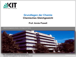 Grundlagen der Chemie - Prof. Annie K. Powell group