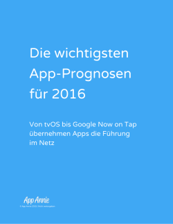 Die wichtigsten App-Prognosen f&uuml;r 2016