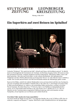 Ein Superhirn auf zwei Beinen im Spitalhof