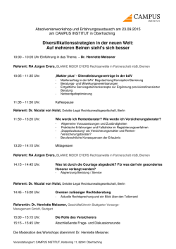 Diversifikationsstrategien in der neuen Welt: Auf mehreren Beinen