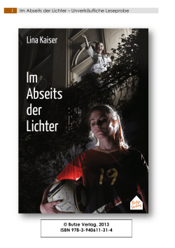 1 Im Abseits der Lichter – Unverkäufliche Leseprobe © Butze Verlag