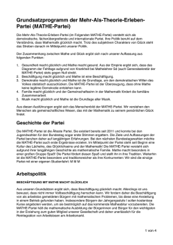 Grundsatzprogramm der Mehr-Als-Theorie-Erleben