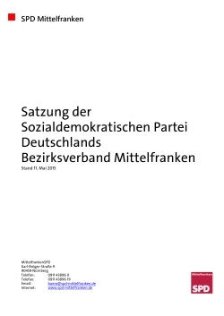 Satzung der Sozialdemokratischen Partei Deutschlands