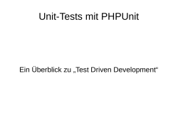 Unit-Tests mit PHPUnit