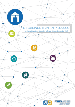 E-Tests in der RWTH App - Quiz2Go