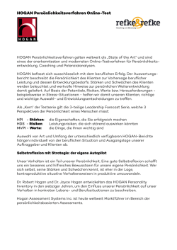 HOGAN Pers&ouml;nlichkeitsverfahren Online-Test