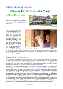 Domaine Pierre-Yves Colin-Morey - Vinifera