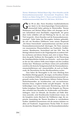 Thomas Wiedemann/ Michael Meyen (Hg.): Pierre Bourdieu und die
