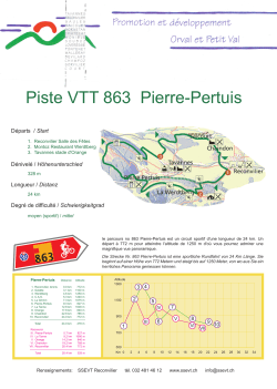 Piste VTT 863 Pierre-Pertuis - Jura Trois-Lacs