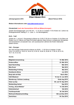 Jahresprogramm 2016