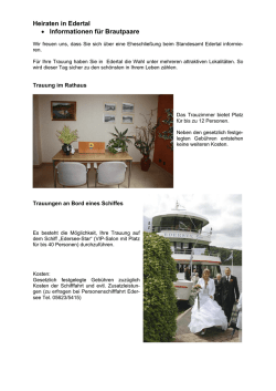 Info: Heiraten in Edertal