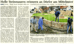 Helle Steinmauern erinnern an Dörfer am Mittelmeer