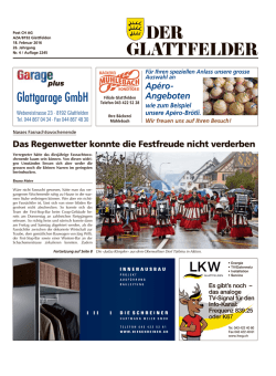 Glattgarage GmbH - Der Glattfelder