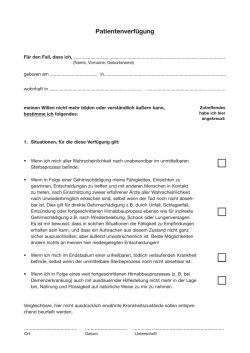 Patientenverf&uuml;gung - Putz & Steldinger M&uuml;nchen