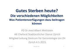Präsentation Dr. Albert Wettstein