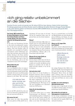 Ich ging relativ unbek&uuml;mmert an die Sache