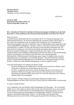 Brief an Jan Korte