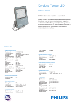 Product Leaflet: CoreLine Tempo LED Scheinwerfer