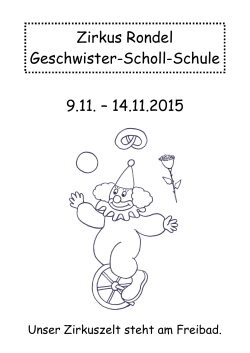 9.11. – 14.11.2015 Zirkus Rondel Geschwister-Scholl