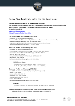Snow Bike Festival - Infos für die Zuschauer