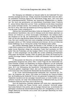 Tirol und die Ereignisse des Jahres 1504