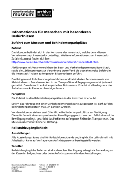 Informationen f&uuml;r Menschen mit besonderen Bed&uuml;rfnissen