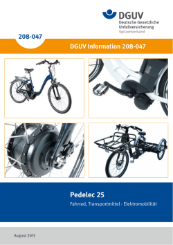 DGUV Information 208-047 „Pedelec 25