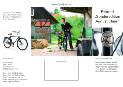 Fahrrad „Sonderedition August Claas“ - Bike