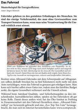Das Fahrrad - EnergieTisch Lübeck