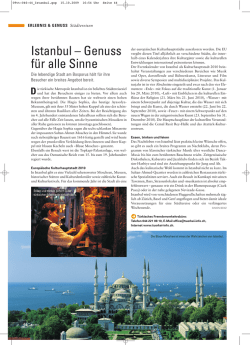Istanbul &ndash; Genuss f&uuml;r alle Sinne