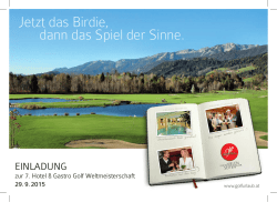 Jetzt das Birdie, dann das Spiel der Sinne.