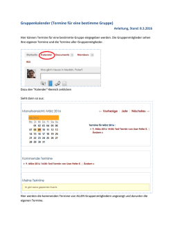 Gruppenkalender (Termine für eine bestimme
