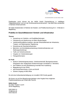 Praktikum Verkehr Infrastruktur