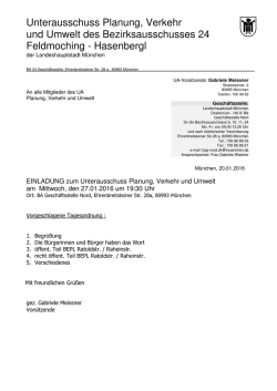 Unterausschuss Planung, Verkehr und Umwelt des