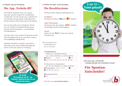 Für Spontan- Entscheider! - Braunschweiger Verkehrs-GmbH