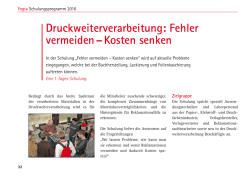 Druckweiterverarbeitung: Fehler vermeiden &ndash; Kosten senken