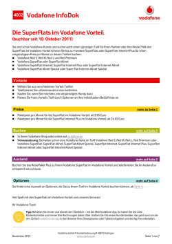 InfoDok 4002: Die SuperFlats im Vodafone Vorteil