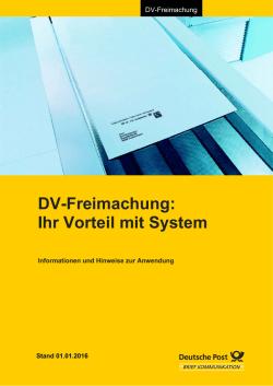 DV-Freimachung: Ihr Vorteil mit System